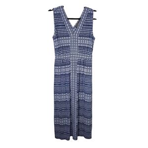 Tommy Bahama Blue White Maxi Sleeveless Sundress XS